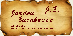 Jordan Bujaković vizit kartica
